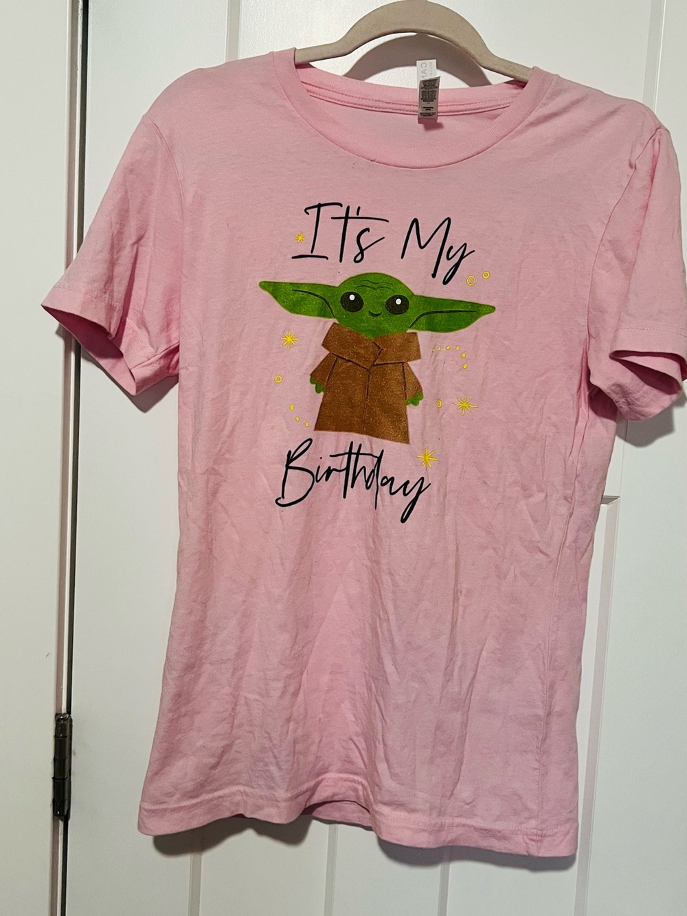 Pink 'It's My Birthday' Kids Tee with Green Character